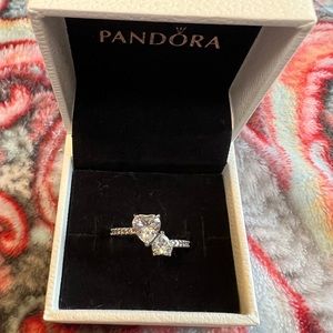 Brand New Double Heart Ring